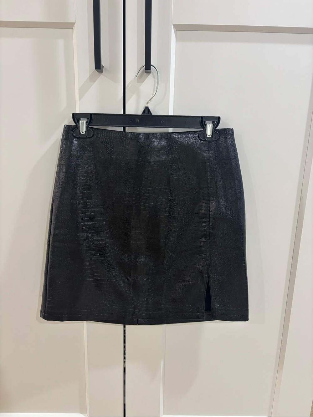 Topshop Black Faux Leather Mini Skirt